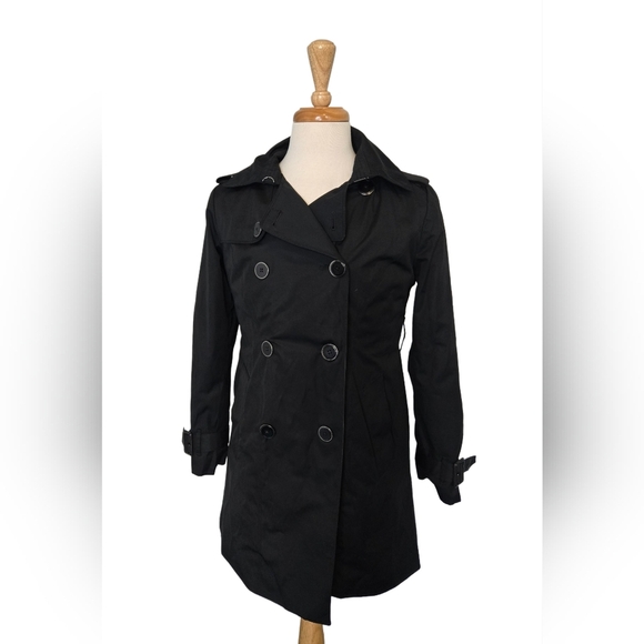 London Fog Heritage Black Trench Coat with Removable Quilted Liner Size M - Picture 1 of 11